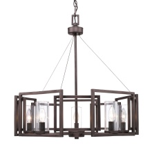 Golden 6068-5 GMT - Golden Lighting Marco 5-light Chandelier in Gunmetal Bronze